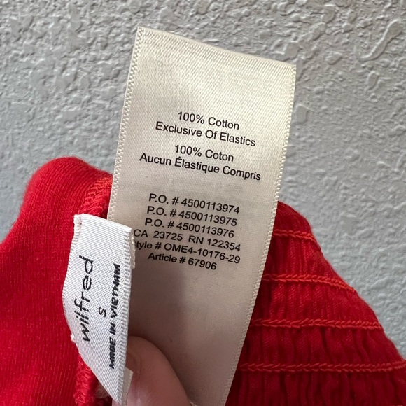 Aritzia Wilfred Daveney Tie Front Tube Crop top - Picture 6 of 6